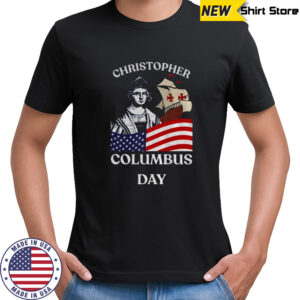 Christopher Columbus Day American flag political 2025 shirt