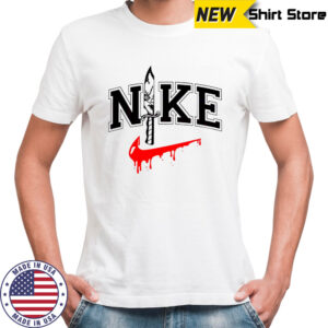 Chucky Knife Halloween Nike Logo shirt