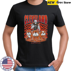 Cleveland Browns Dead Threads Skeleton Bulldogs T-shirt