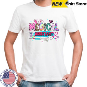 CMA Medical Assistant Nurse Leopard Stethoscope Women Work shirt