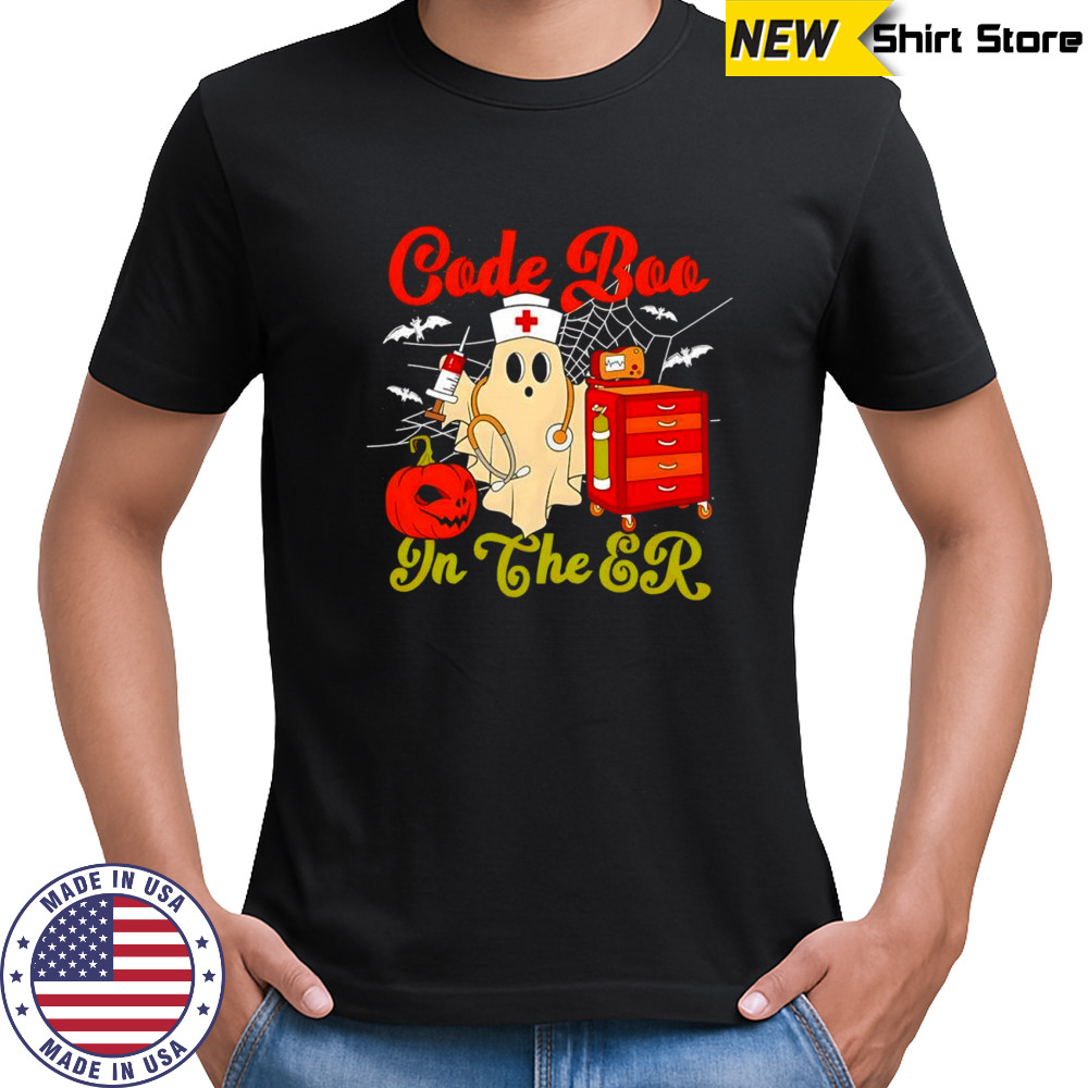 Code Boo In The Er Nurse Halloween Horror shirt