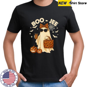 Coquette Leopard Ghost Coffee Boo JEE Halloween Boujee Ghost shirt