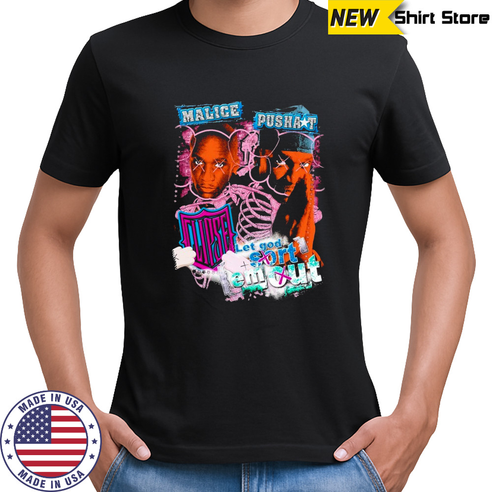 Dbruze Malice Pusha Let God Sort Em Out Clipse T-shirt