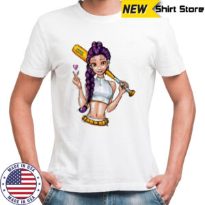 Demon Hunter Purple Haired Girl Baseball Bat shirt