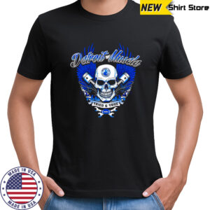 Detroit Muscle Tried and True skull pistons wings wrenches football shirt