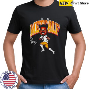 DK Metcalf cartoon football player graphic shirt