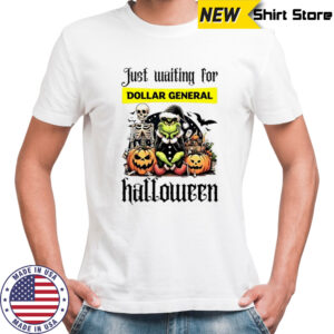Dollar generla Grinch just waiting for Halloween goth graphic shirt