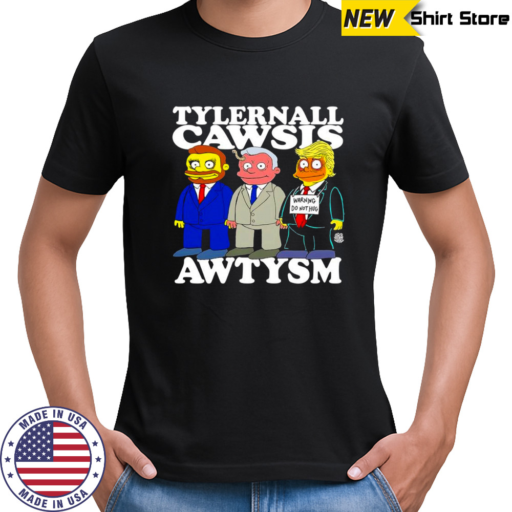 Donald Trump vs JD Vance tylernall cawsis awtysm warning do not hug The Simpsons shirt