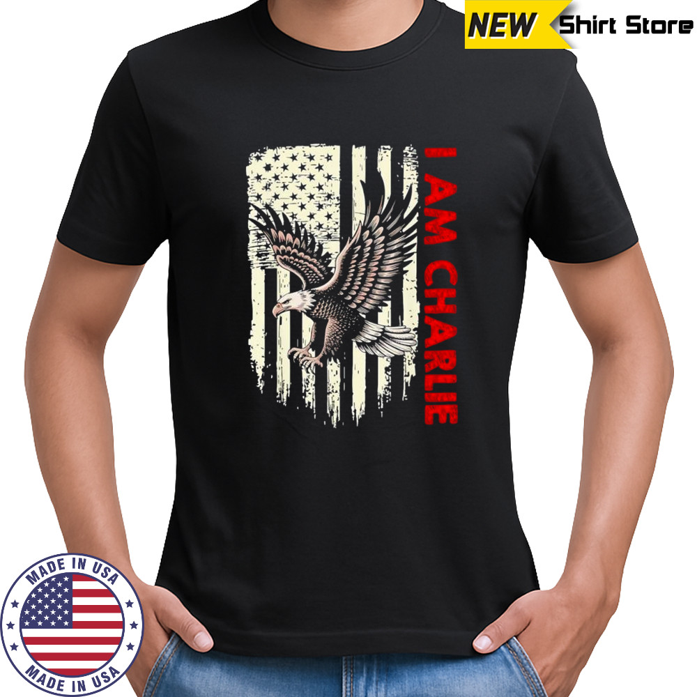 Eagle I am Charlie America flag shirt