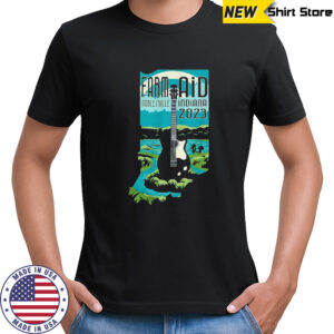 Farm Aid 2023 Noblesville Indiana Waterways Guitar T-shirt