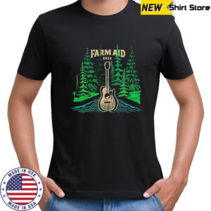 Farm Aid 2024 Wood Cut Guitar T-shirt