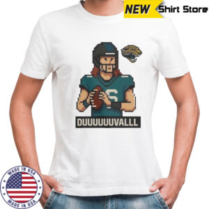 Funny Acksonville Jaguars Duuuuuuvalll Pixel Art T-Shirt