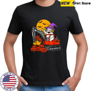 Ghost Excavator Construction Halloween shirt