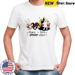 Halloween Ghost Peace Love Spooky Vibes shirt