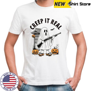Halloween Japanese Ghost creep it real shirt