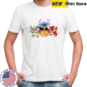 Halloween Stitch Characters Pumpkin Mummy Vampire Devil T-Shirt