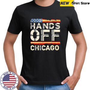 Hands Off Chicago USA flag vintage shirt