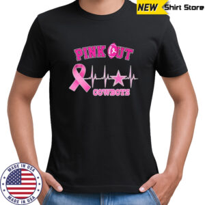 Heartbeat pink out Dallas Cowboys Breast Cancer shirt