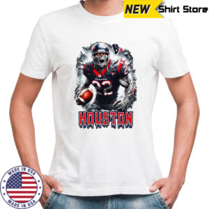 Houston Texans football skeleton horror shirt