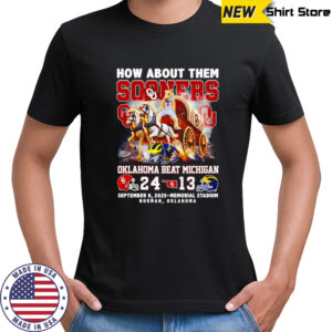 How about them Sooners Oklahoma beat Michigan mascot shirt