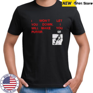 I Won’t Let You Down I Will Make You Purr Cat T-shirt