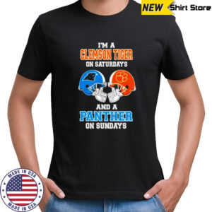 I’m A Clemson Tigers On Saturdays And A Carolina Panthers On Sundays Helmet 2025 Shirt