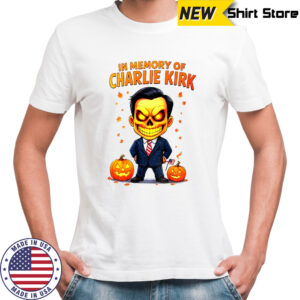 In memory of Charlie Kirk pumpkin spooky season Happy Halloween 2025 political shirt