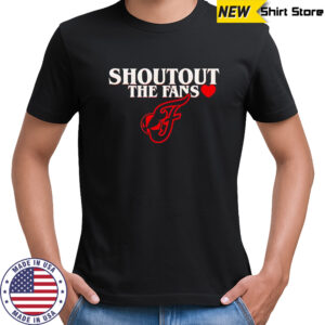 Indiana Fever shoutout the fans heart logo shirt