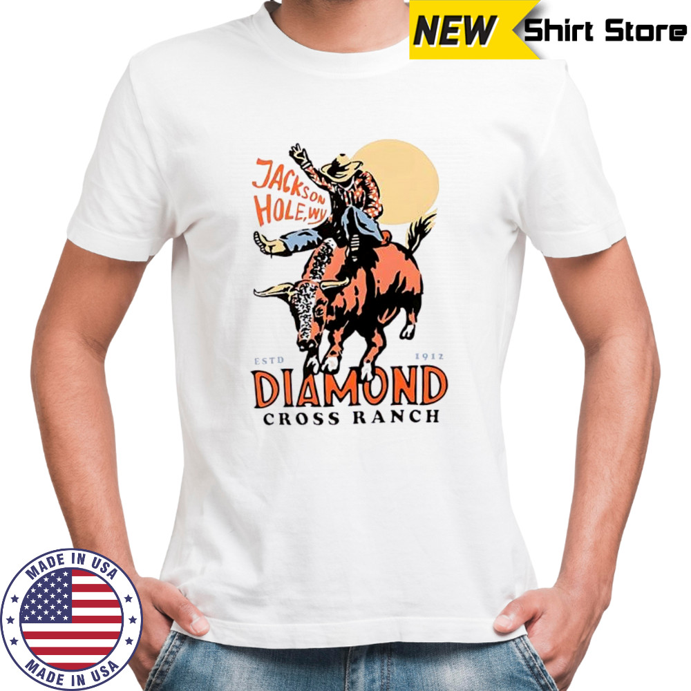 Jackson Hole WY Diamond Cross Ranch Estd 1912 Cowboy shirt