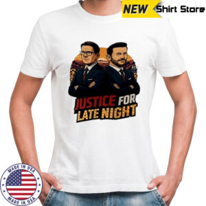 Jimmy Kimmel and Stephen Colbert justice for late night shirt