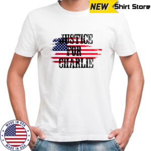 Justice for Charlie Kirk USA flag Rest in peace shirt
