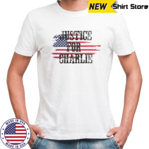 Justice For Charlie Kirk USA Flag Rest In Peace T-Shirt
