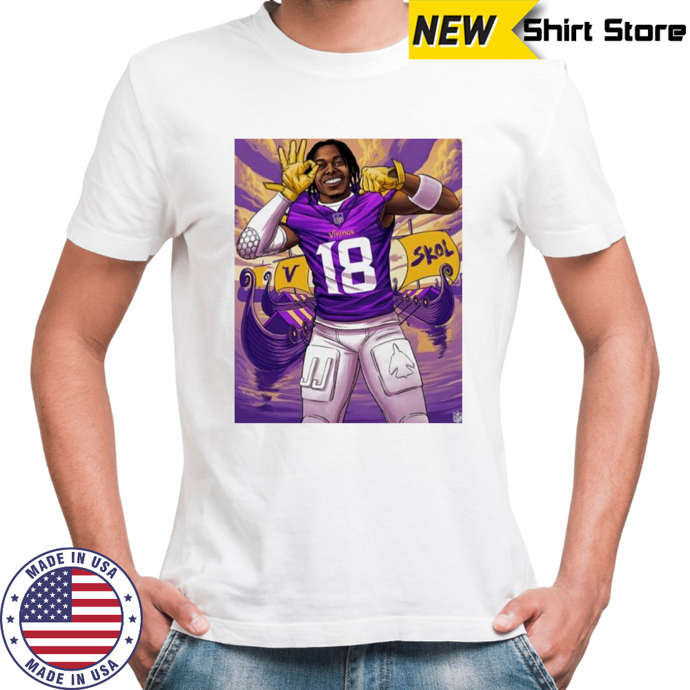 Justin Jefferson Minnesota Viking NFL player graphic shirt