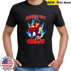 Kansas City Chiefs NFL featuring the Dragon Ball Goku Dragon Ball Z baseball shirt