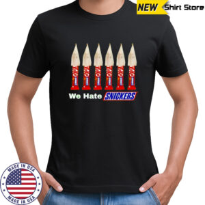 Kit Kat We Hate Snickers graphic shirt