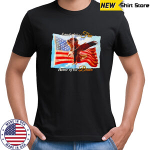 Land of the Free Home of the Brave American falg shirt