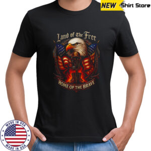 Land of the Free Home of the Brave Kirk Shooter shirt