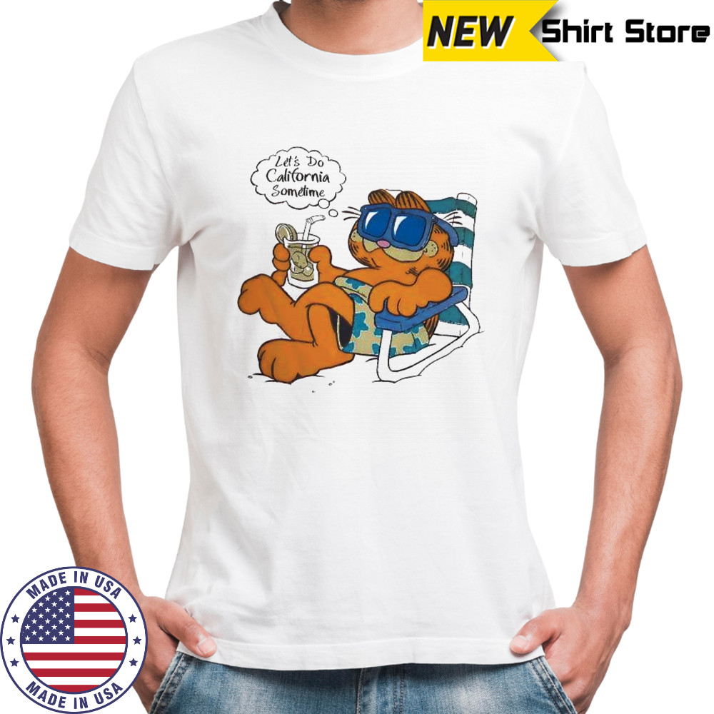 Let’s do California sometime orange cat beach shirt