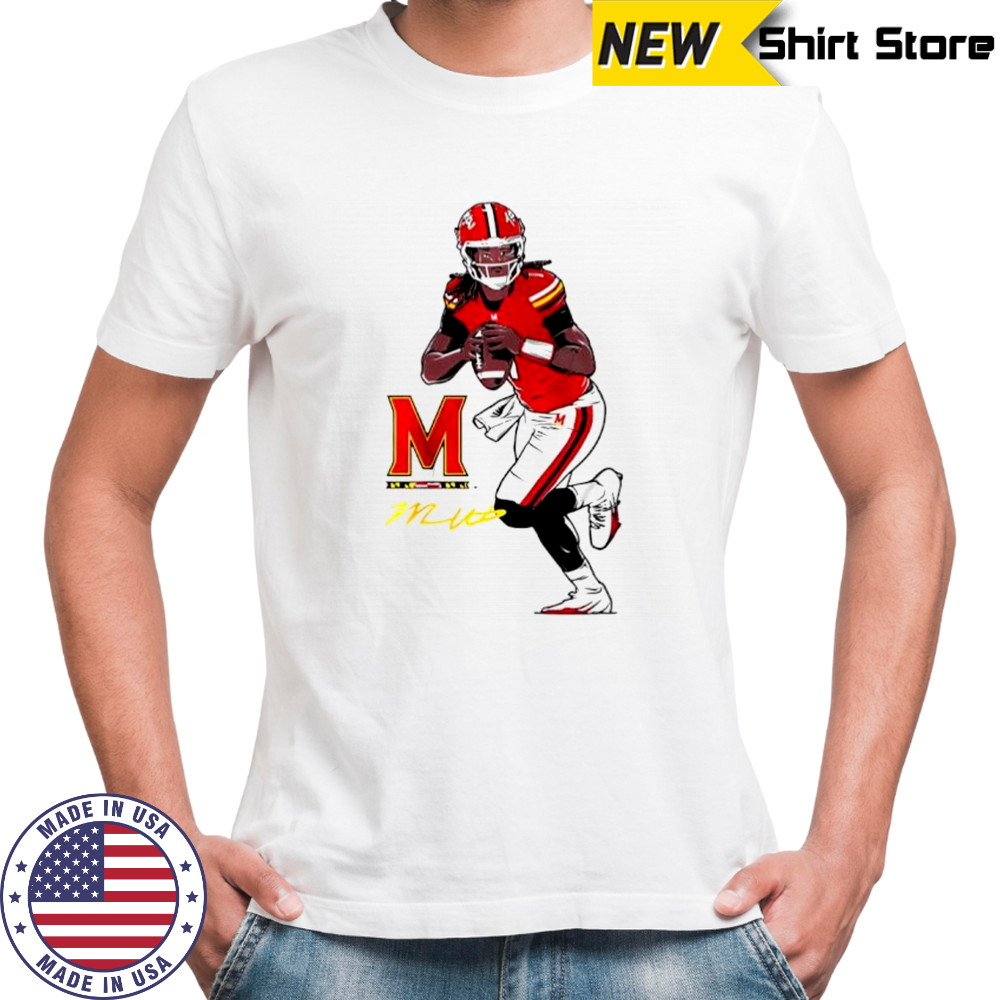 Malik Washington Superstar pose Maryland Football signature shirt