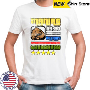 Maniac 04 20 dreams grand theft auto vice city shirt