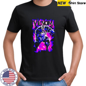 Marvel Comics Venom Purple and Pink Flames shirt