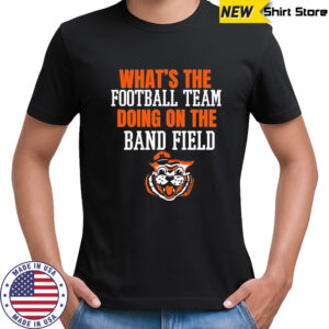 Massillon Tiger Swing Band mascot what’s the football team doing on the band field shirt