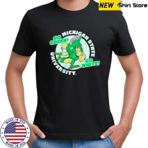 Michigan State Spartans university go green go white shirt