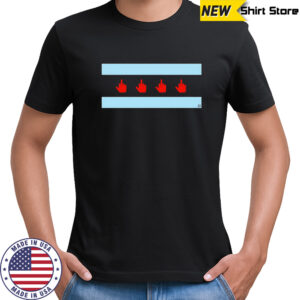 Middle Finger Chicago Flag shirt