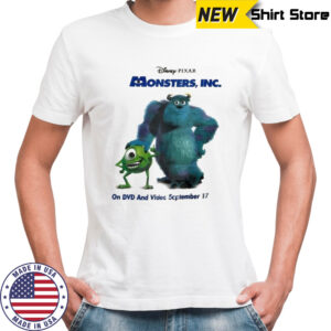 Mike Wazowski and James P Sullivan early 2000s pixar monsters inc on dvd and video september 17 shirt