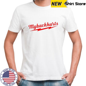 Mybackhurts retro red logo shirt
