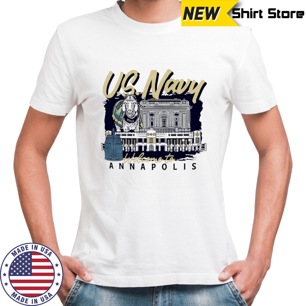 Navy Midshipmen welcom to Annapolis hand drawn campus shirt