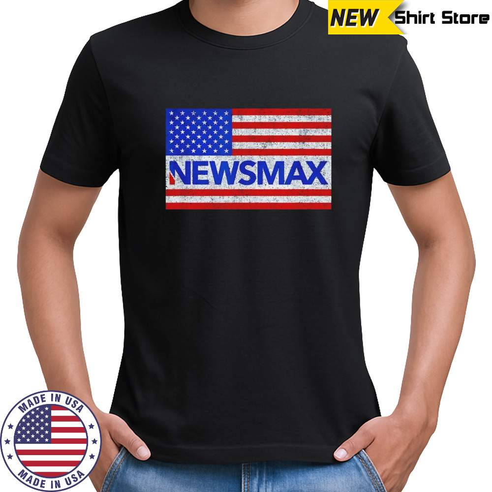 Newsmax politics and finance America flag vintage shirt