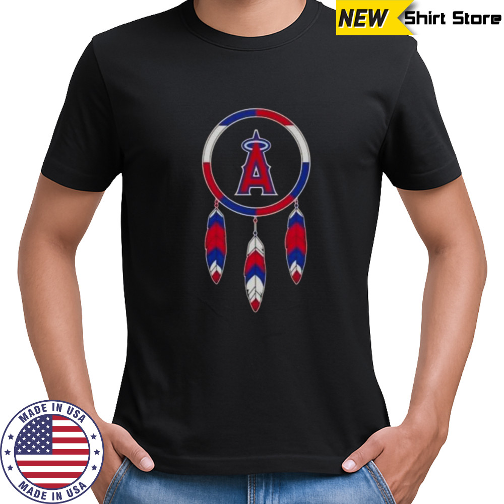 Nice Native American Indians X Los Angeles Angels Baseball T-Shirt