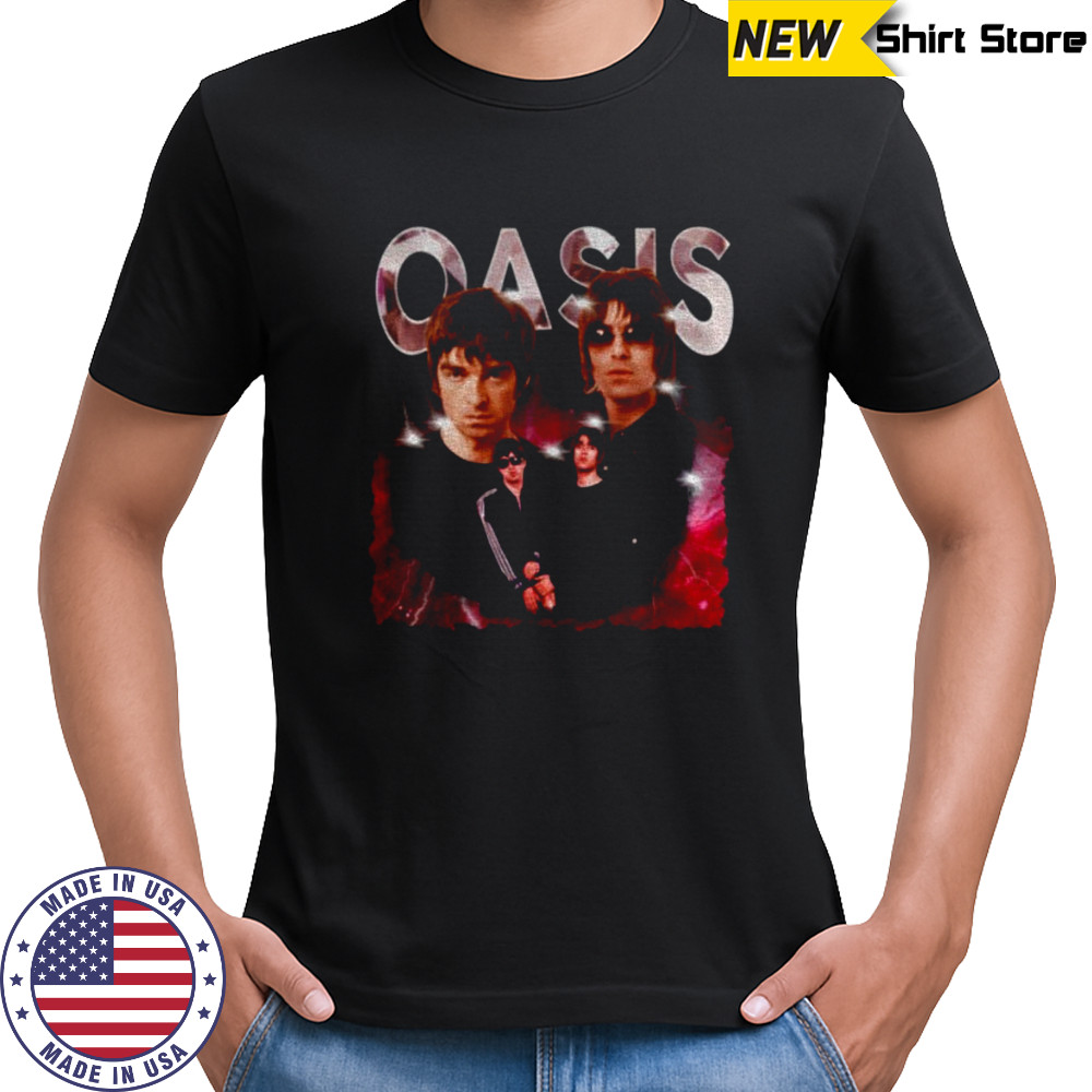 Oasis band storm graphic shirt